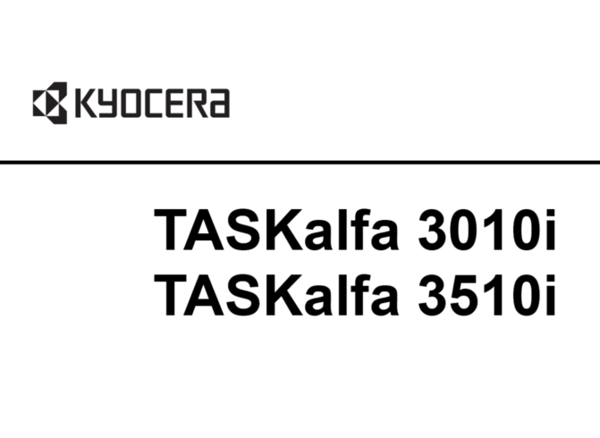 京瓷 TASKalfa 3010i 3510i 复印机中文维修手册