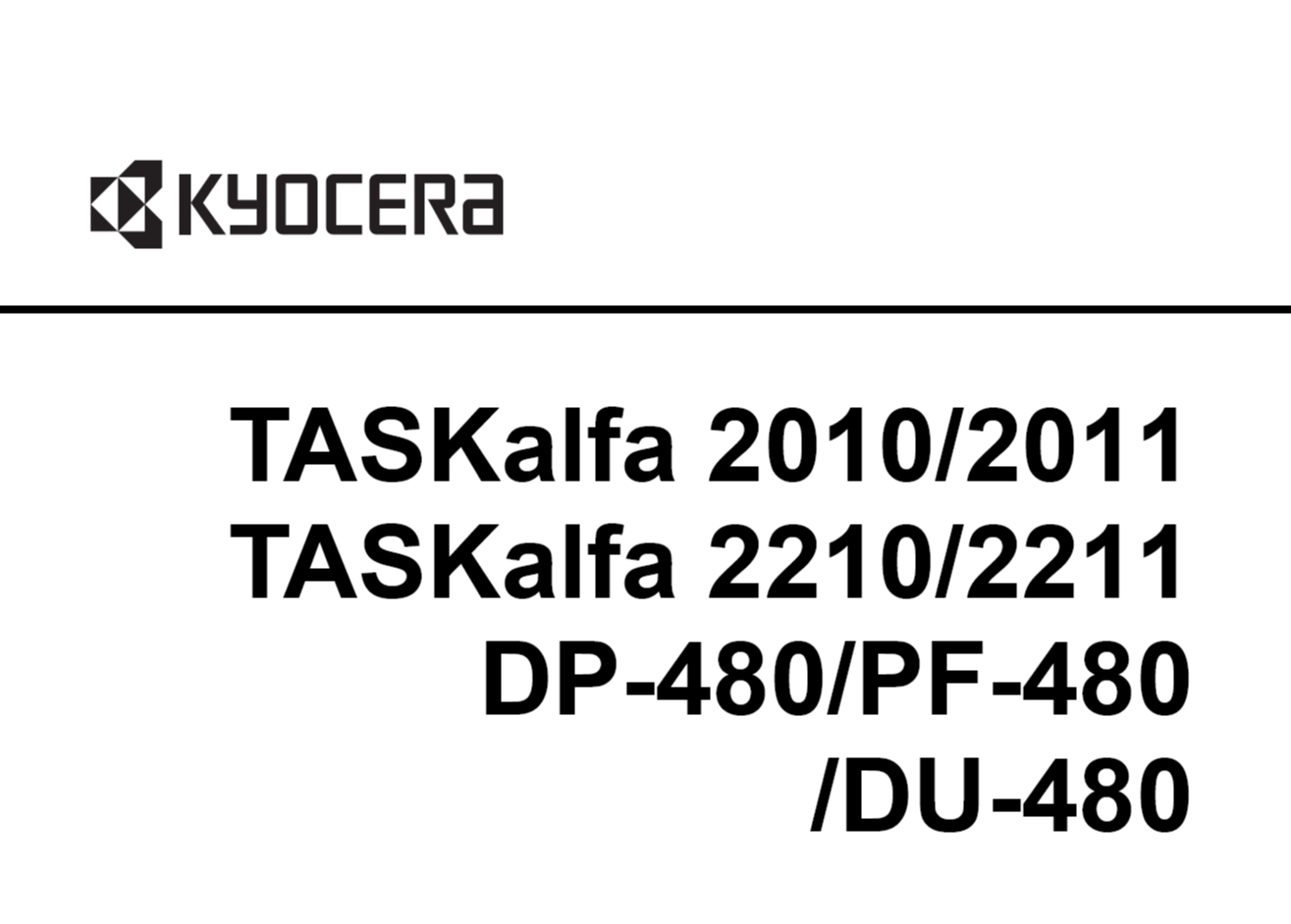 京瓷 TASKalfa 2010 2011 2210 2211 黑白复印机中文维修手册