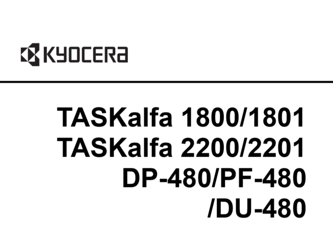 京瓷 TASKalfa 1800 1801 2200 2201 黑白复印机中文维修手册
