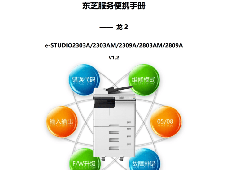 东芝 2303A 2303AM 2309A 2803AM 2809A 复印机中文服务便携维修代码手册-技术猿资源站