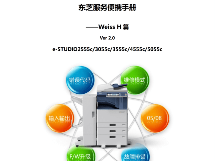 东芝 2555C 3055C 3555C 4555C 5055C 复印机中文便携服务维修代码手册-技术猿资源站