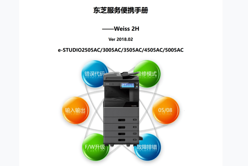 东芝 e-STUDIO 2505AC 3005AC 3505AC 4505AC 5005AC 中文服务便携维修代码手册-技术猿资源站