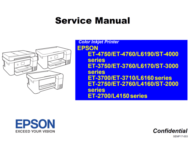 爱普生L4151 4153 L4156 L4158 4163 4165 4166 4167 4168 4169 6178 6166 6168 6176 6198英文维修手册